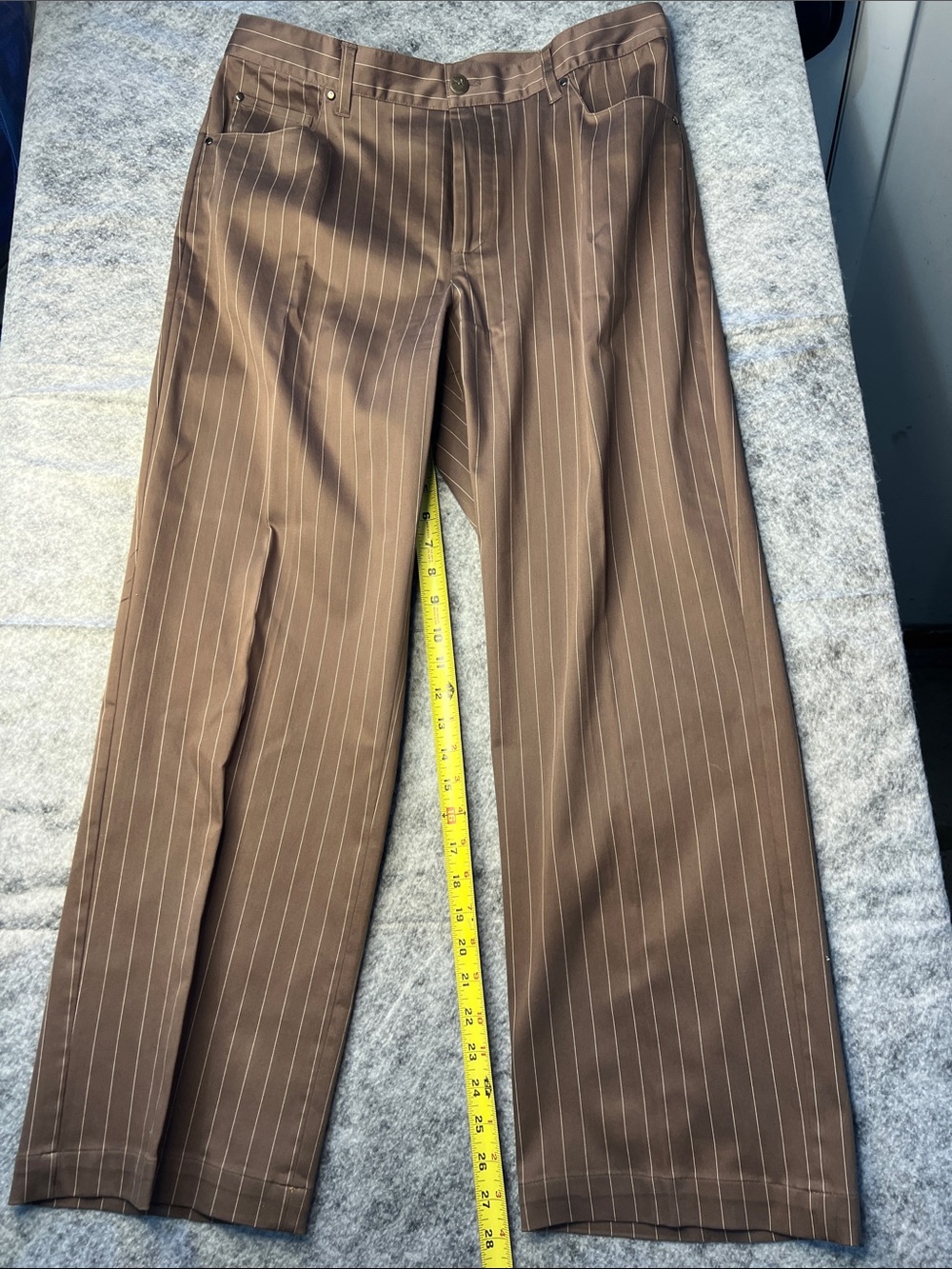 mac & jac Brown Pinstripe Dress Pants